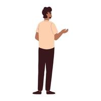 man standing back view vector