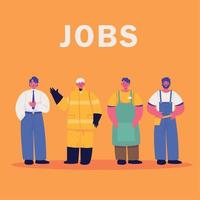 male professions jobs vector