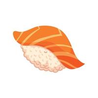 japanese sushi with salmon vector