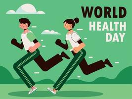 people and world health day vector