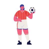 female soccer player vector