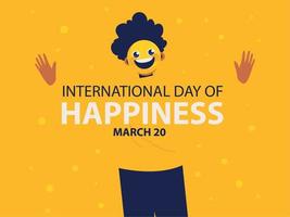 celebración del día internacional de la felicidad vector