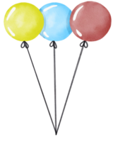 vattenfärg ballong för födelsedag png