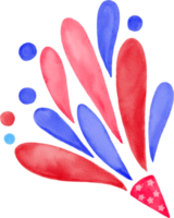 Watercolor painted 4th of july png