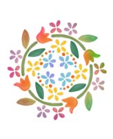 bloem mandala waterverf geschilderd png