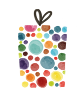 Gift box watercolor painted png