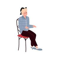 guy sitting on chair vector
