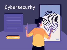 cybersecurity get started vector