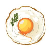 fresh fried egg vector