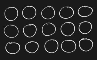 marcador de círculo dibujado a mano en estilo garabato vector