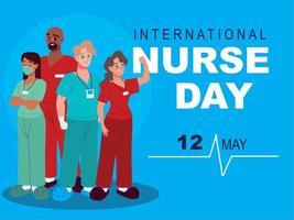 International Nurse day, healthcare people vector