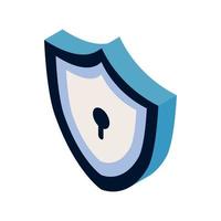 cyber security shield vector
