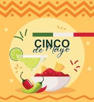 banner del cinco de mayo vector