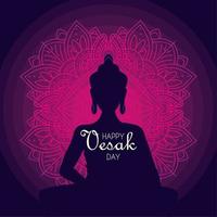 feliz día vesak evento vector