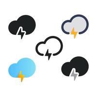 Thunder Cloud Icon vector