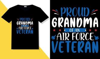 Trendy veteran t shirt design vector