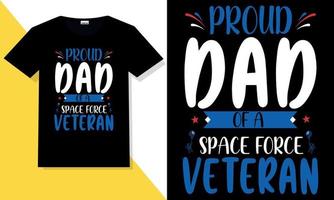 Trendy veteran t shirt design vector
