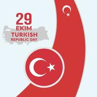 29 october turkey day 29 ekim turkish republic day vector