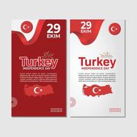 29 de octubre día de la república de turquía, 29 ekim día de la república turca, diseño plano del día de la independencia de turquía vector