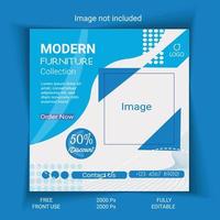 Social media post design vector