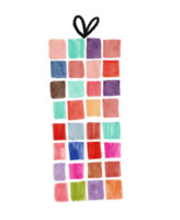 Gift box watercolor painted png