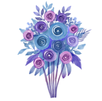 Watercolor flower bouquet png