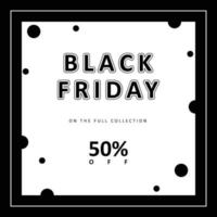 Social media of Black Friday promotion sale banner. vector