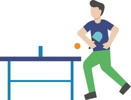 The boy is playing ping pong. vector
