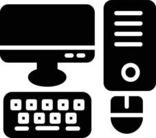 Computer Glyph Icon vector