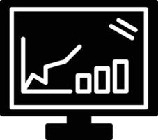 Statistical Chart Glyph Icon vector