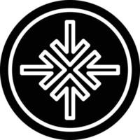 Shrink Arrow Glyph Icon vector