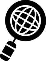 icono de glifo de búsqueda global vector