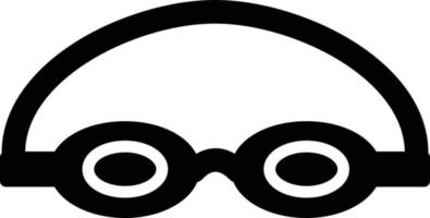 icono de glifo de gafas de nadadores vector