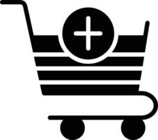 Add To Cart Glyph Icon vector