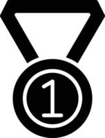 Winner Medal Glyph Icon vector