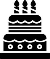 Birthday Cake Glyph Icon vector