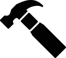 Hammer Glyph Icon vector