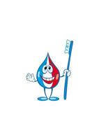 Smiling toothpaste drop vector