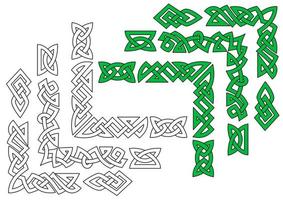 Borders and patterns in celtic style vector