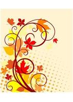 Autumnal leaves background vector