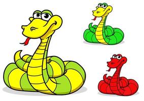 Cartoon funny snake vector