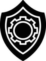 icono de glifo de protección de datos vector