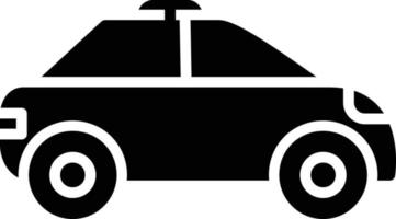 Police Car Glyph Icon vector