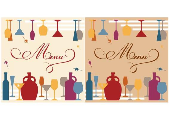 Menu template for bar or restaurant