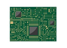 Microcircuit motherboard pattern vector