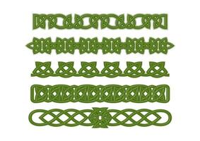 Green celtic ornaments vector