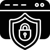 icono de glifo de seguridad de internet vector