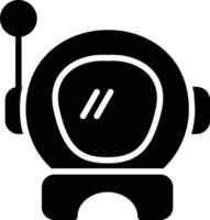 Astronaut Helmet Glyph Icon vector