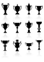 Sports trophies and awards vector