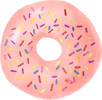 aquarell handgezeichneter donut png